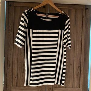 Black and white striped top
